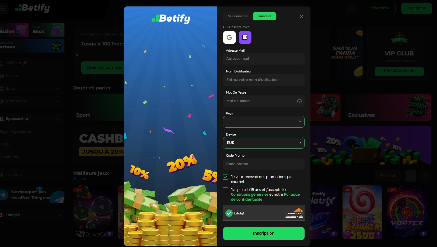 Points forts du Betify Casino
